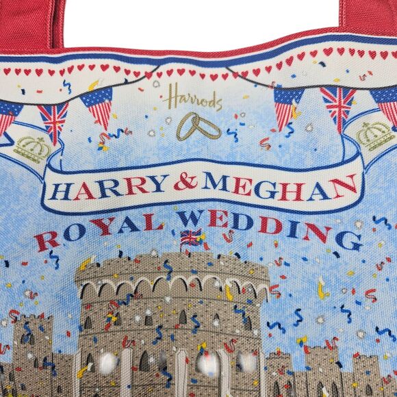 HARRODS Harry & Meghan Royal Wedding Canvas Tote Bag Sturdy Large Durable 2018 - Picture 3 of 11